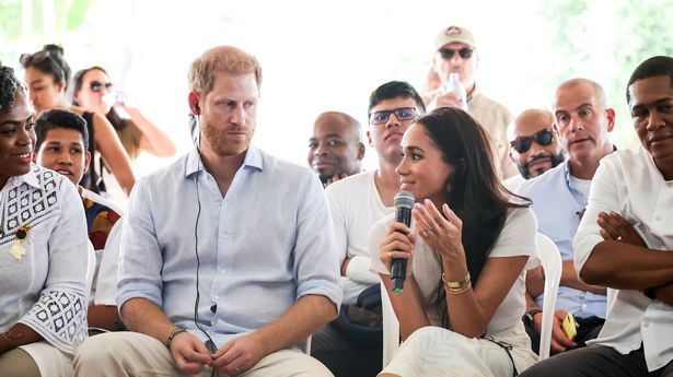 Prince Harry and Meghan Markle in Colombia earlier this year