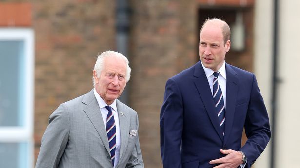 Prince William with his father, King Charles